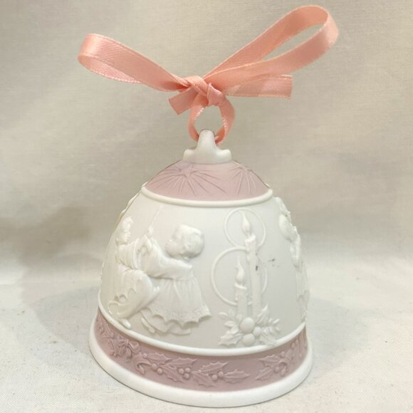 Lladro Porcelain Annual Christmas Bell 1996 Lavender Choir Boys - Picture 4 of 11